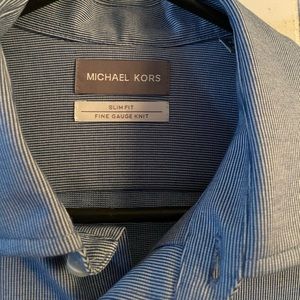 Michael Kors long sleeve button up slim fit 32 33 medium brand new never worn